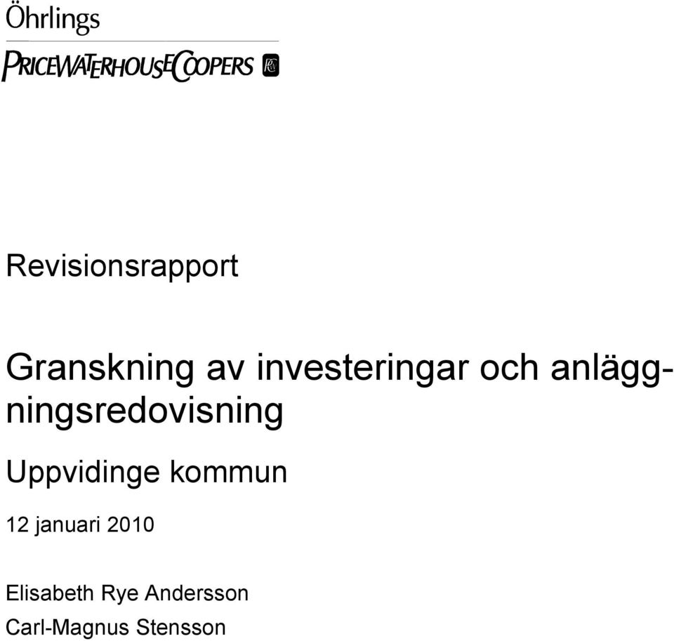 anläggningsredovisning Uppvidinge