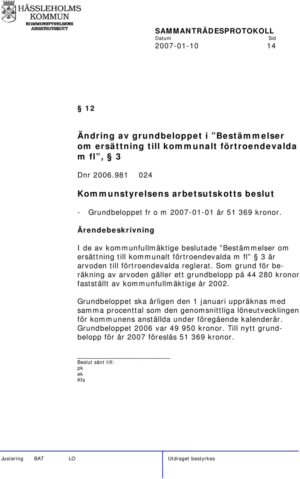 I de av kommunfullmäktige beslutade Bestämmelser om ersättning till kommunalt förtroendevalda m fl 3 är arvoden till förtroendevalda reglerat.