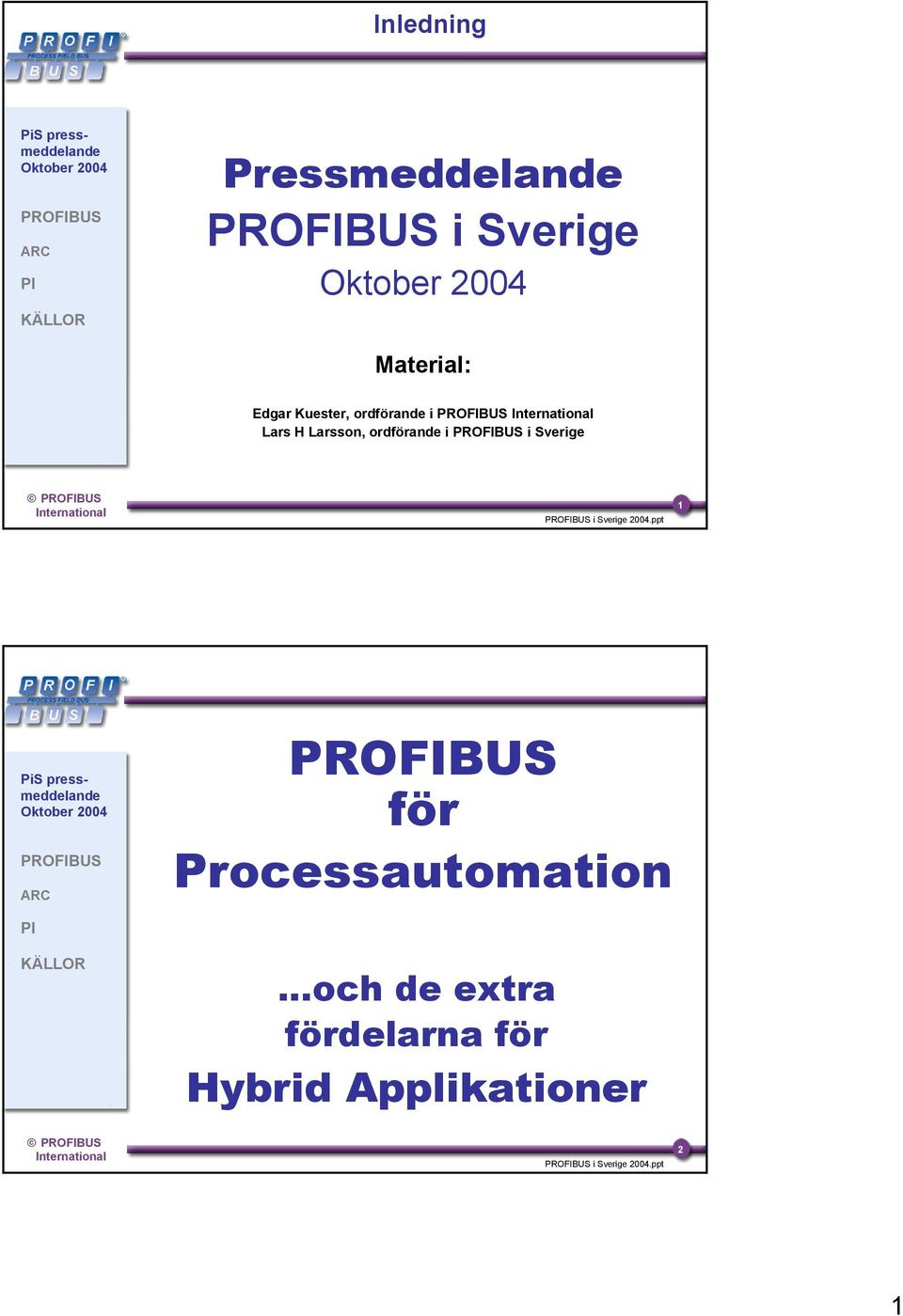 Sverige i Sverige 2004.ppt 1 för Processautomation.