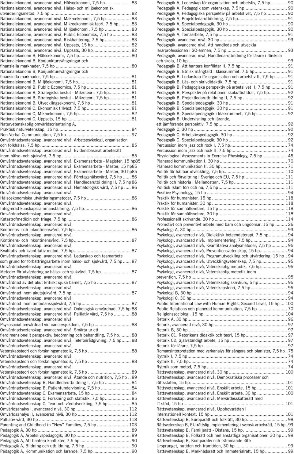 .. 83 Nationalekonomi, avancerad nivå, Riskhantering,... 83 Nationalekonomi, avancerad nivå, Uppsats,... 82 Nationalekonomi, avancerad nivå, Uppsats,... 82 Nationalekonomi B, Hälsoekonomi,.