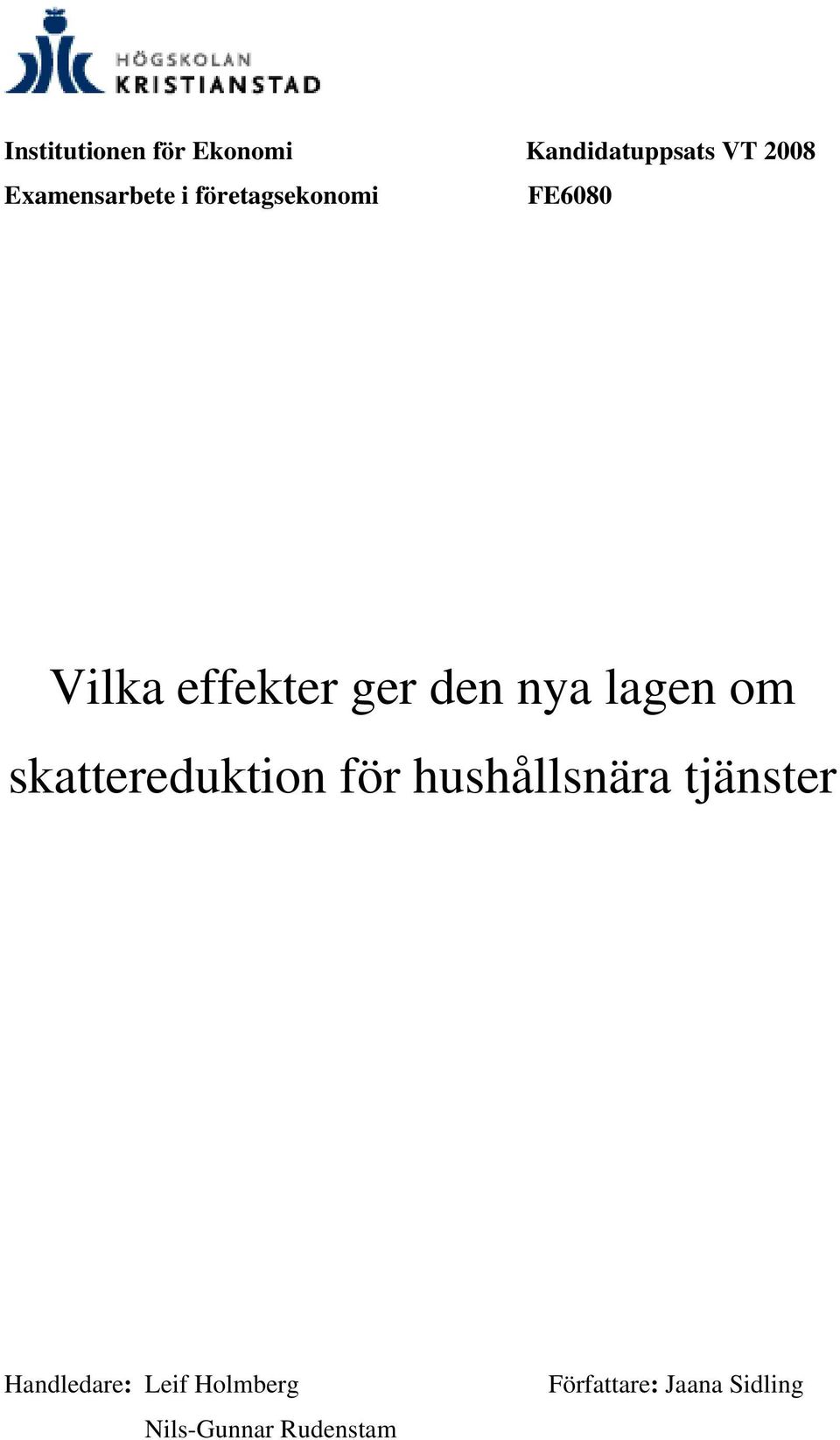 den nya lagen om skattereduktion för hushållsnära tjänster