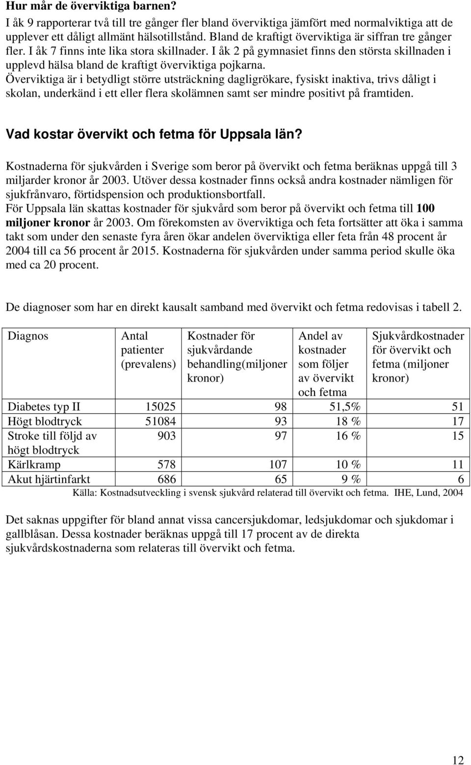 I åk 2 på gymnasiet finns den största skillnaden i upplevd hälsa bland de kraftigt överviktiga pojkarna.