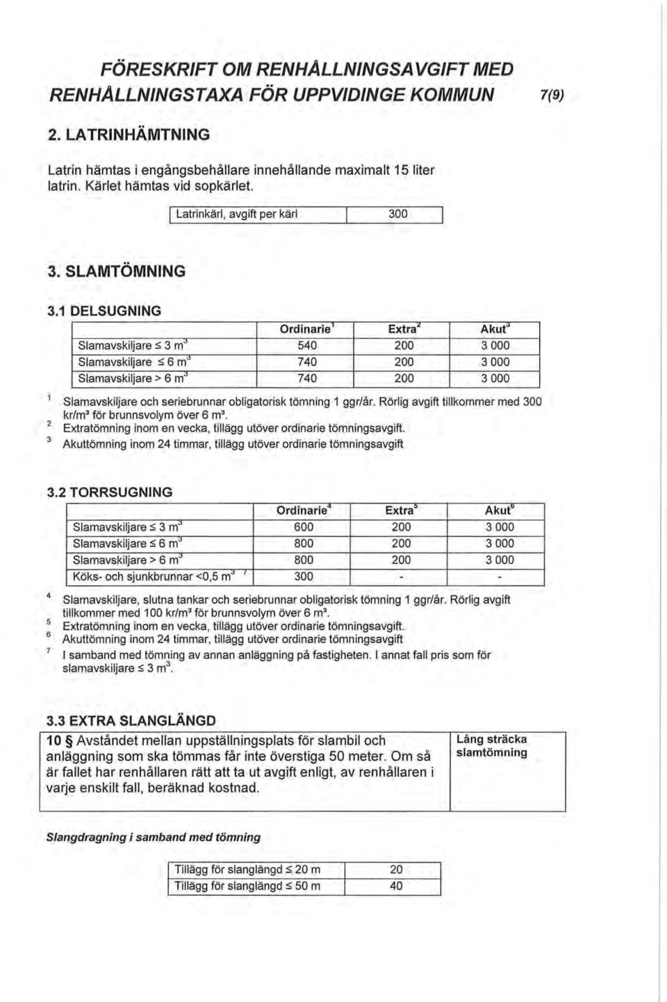 1 DELSUGNING Ordinarie 1 Extra' Akut J Slamavskiljare < 3 m J 540 200 3 000 Slamavskiljare ^ 6 m J 740 200 3 000 Slamavskiljare > 6 m J 740 200 3 000 1 2 3 Slamavskiljare och seriebrunnar