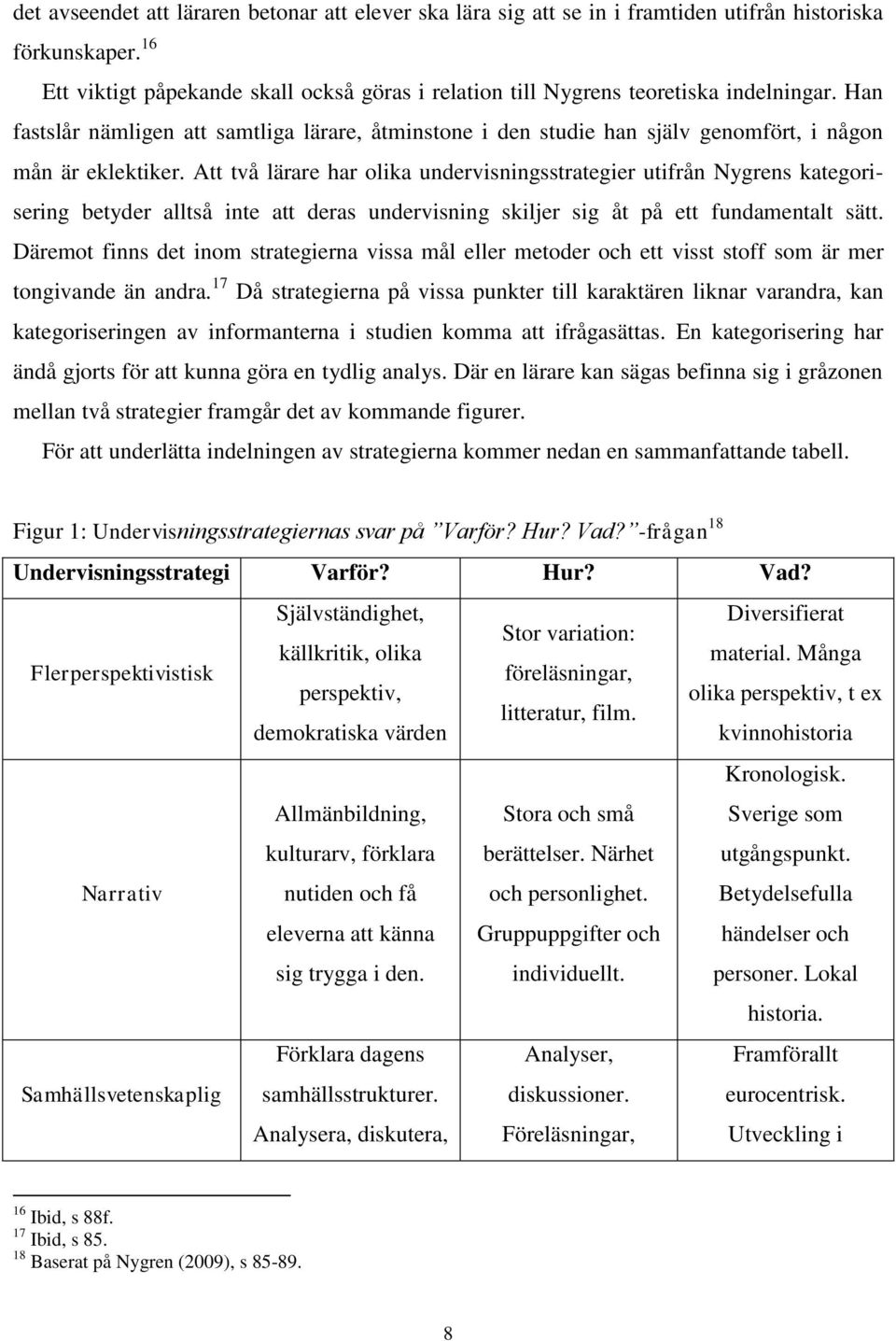 Han fastslår nämligen att samtliga lärare, åtminstone i den studie han själv genomfört, i någon mån är eklektiker.