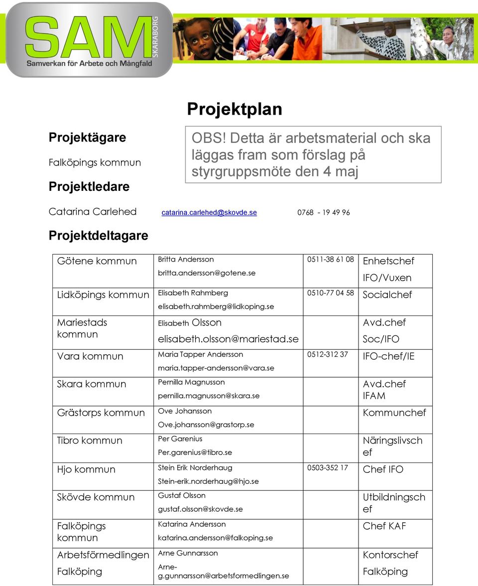 se 0510-77 04 58 Socialchef Mariestads kommun Vara kommun Skara kommun Grästorps kommun Tibro kommun Hjo kommun Skövde kommun Falköpings kommun Arbetsförmedlingen Falköping Elisabeth Olsson elisabeth.