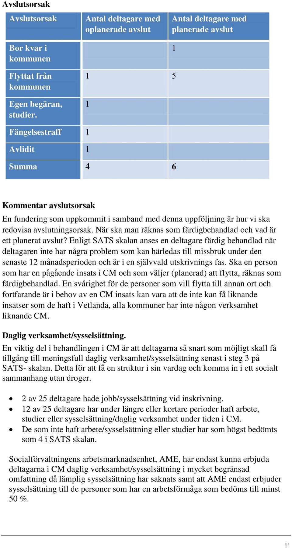 När ska man räknas som färdigbehandlad och vad är ett planerat avslut?