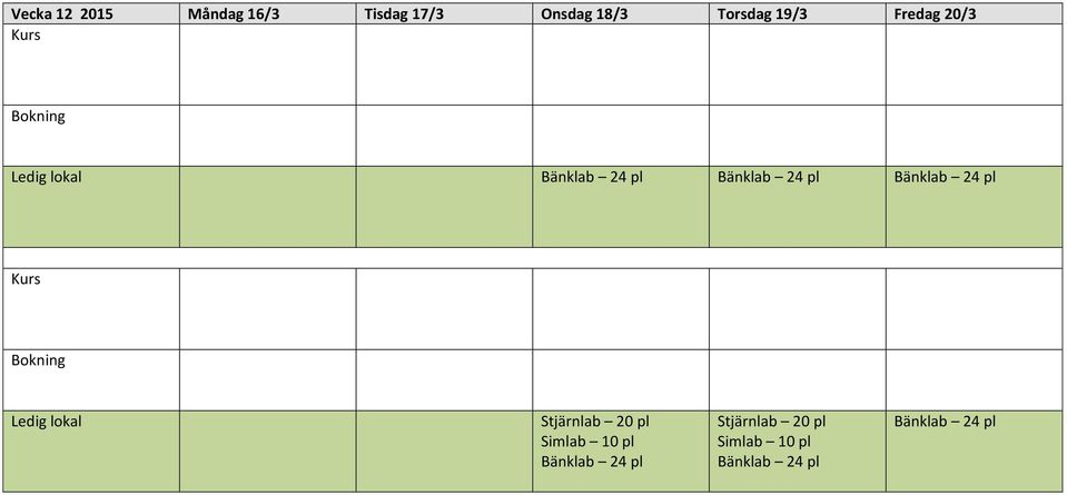 17/3 Onsdag 18/3