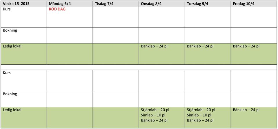 7/4 Onsdag 8/4