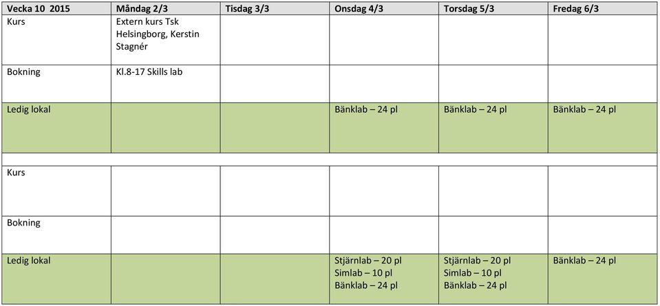 6/3 Extern kurs Tsk Helsingborg,