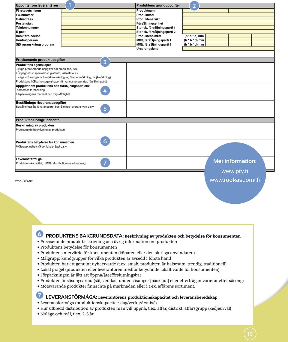 ljningsparti 2 (h * b * d) mm Ursprungsland Preciserande produktuppgifter 3 Produktens egenskaper vriga preciserande uppgifter om produkten, t.ex. LŠ mplighet fš r specialkost: glutenfri, laktosfri o.