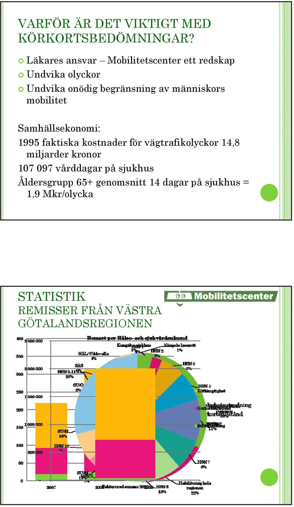 människors mobilitet Samhällsekonomi: 1995 faktiska kostnader för vägtrafikolyckor 14,8