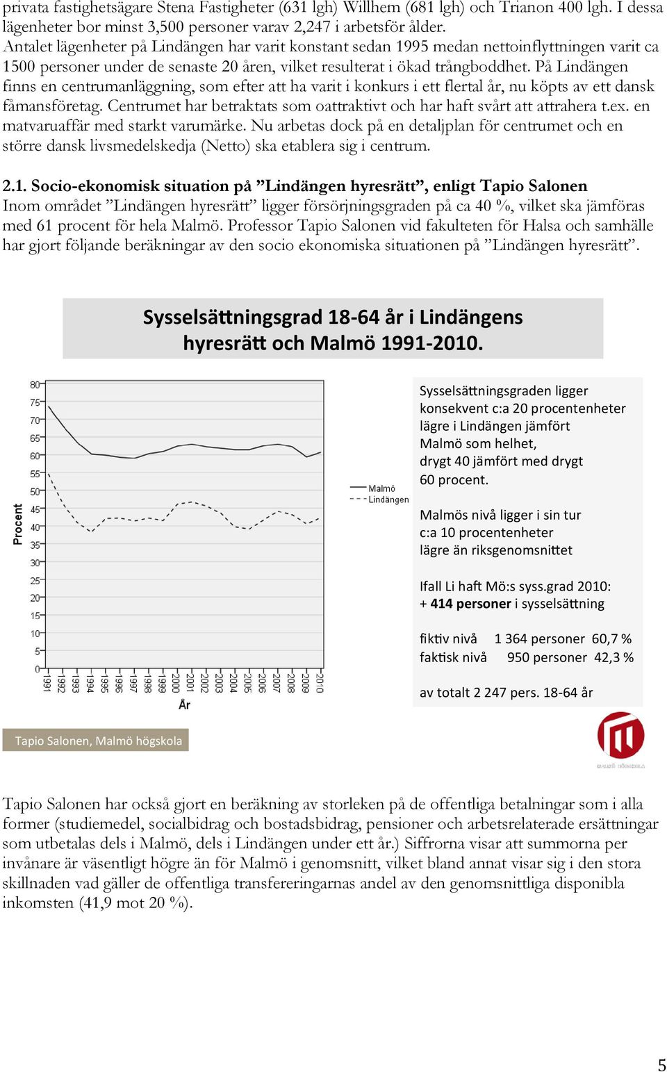 På Lindängen finns en centrumanläggning, som efter att ha varit i konkurs i ett flertal år, nu köpts av ett dansk fåmansföretag.