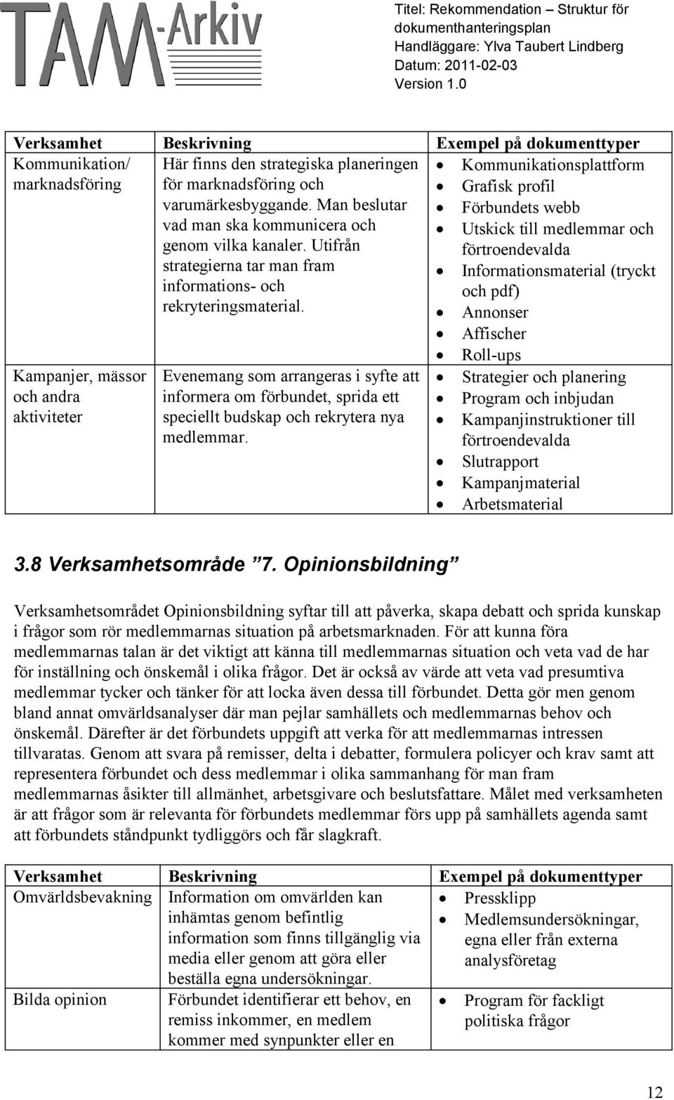 Utifrån förtroendevalda strategierna tar man fram Informationsmaterial (tryckt informations- och och pdf) rekryteringsmaterial.