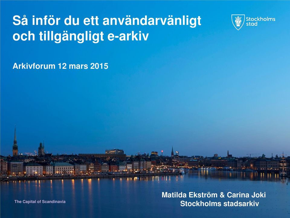 2015 The Capital of Scandinavia Matilda
