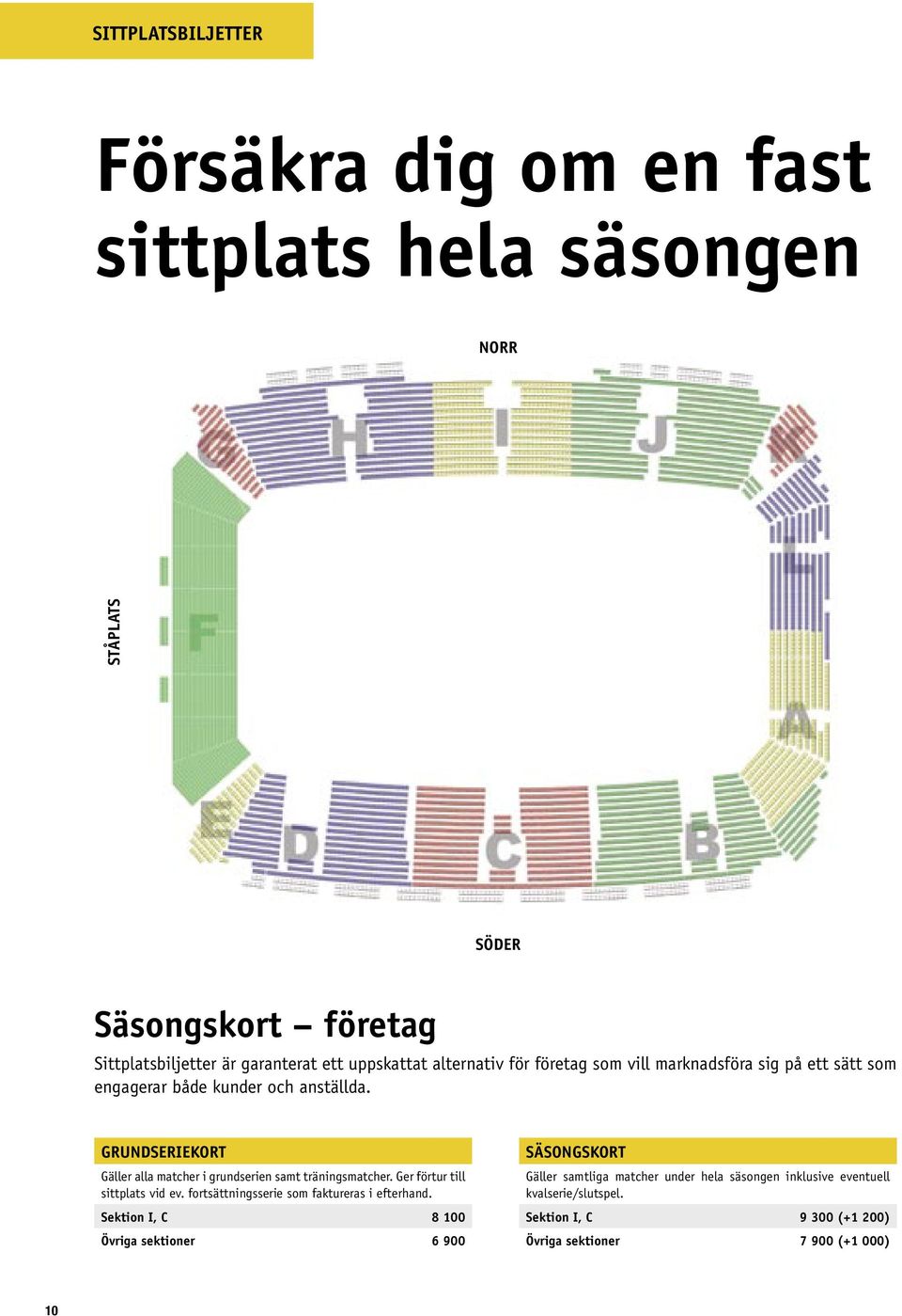 GRUNDSERIEKORT Gäller alla matcher i grundserien samt träningsmatcher. Ger förtur till sittplats vid ev. fortsättningsserie som faktureras i efterhand.