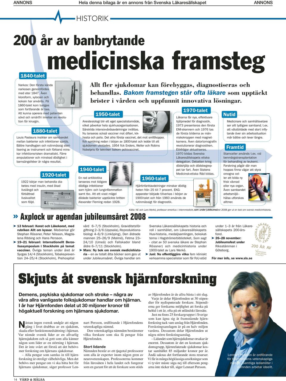 1880-talet Louis Pasteurs insikter om sambandet mellan bakterier och infektioner sprids. Bättre handhygien och rutinmässig sterilisering av instrument och förband minskar infektionsrisken dramatiskt.