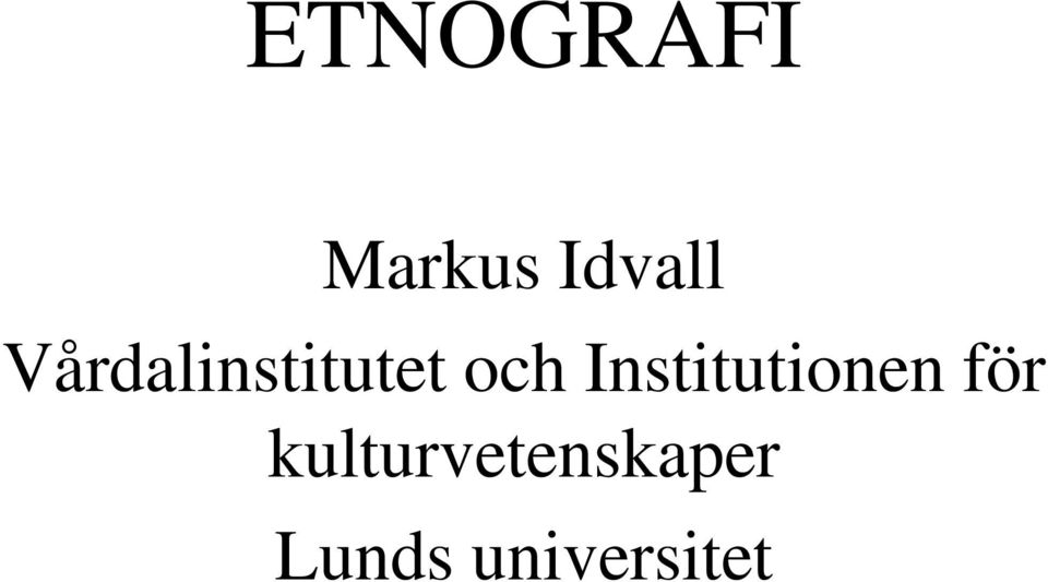 Institutionen för