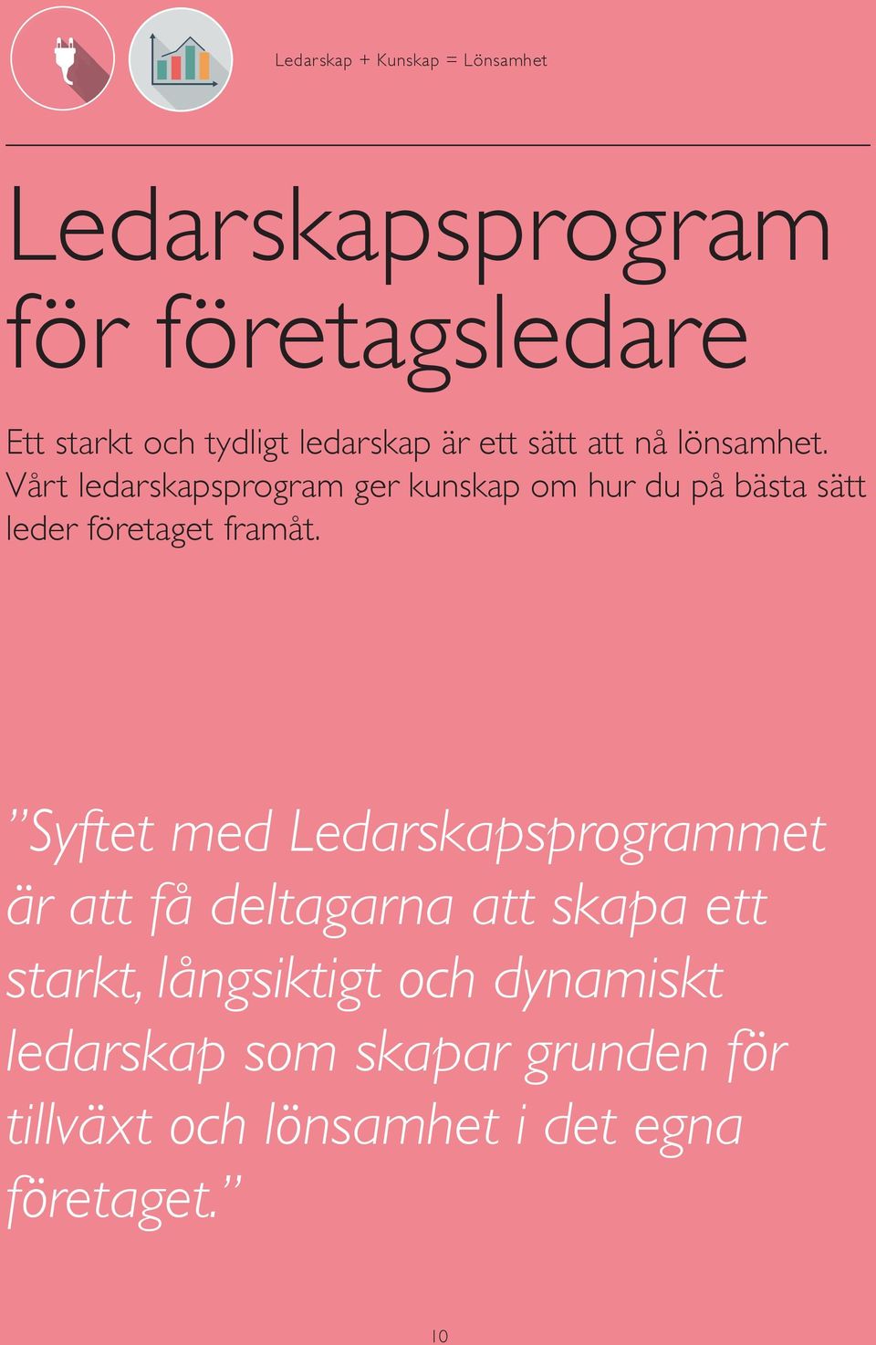 Vårt ledarskapsprogram ger kunskap om hur du på bästa sätt leder företaget framåt.