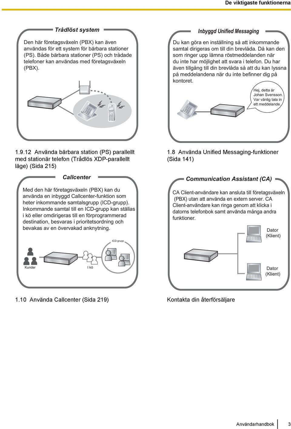 Då kan den som ringer upp lämna röstmeddelanden när du inte har möjlighet att svara i telefon.