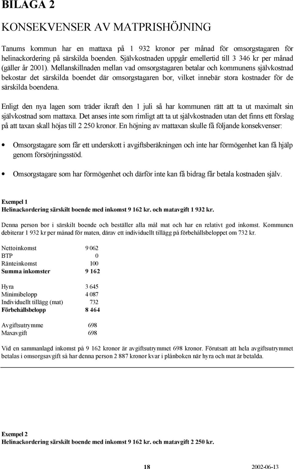 Mellanskillnaden mellan vad omsorgstagaren betalar och kommunens självkostnad bekostar det särskilda boendet där omsorgstagaren bor, vilket innebär stora kostnader för de särskilda boendena.