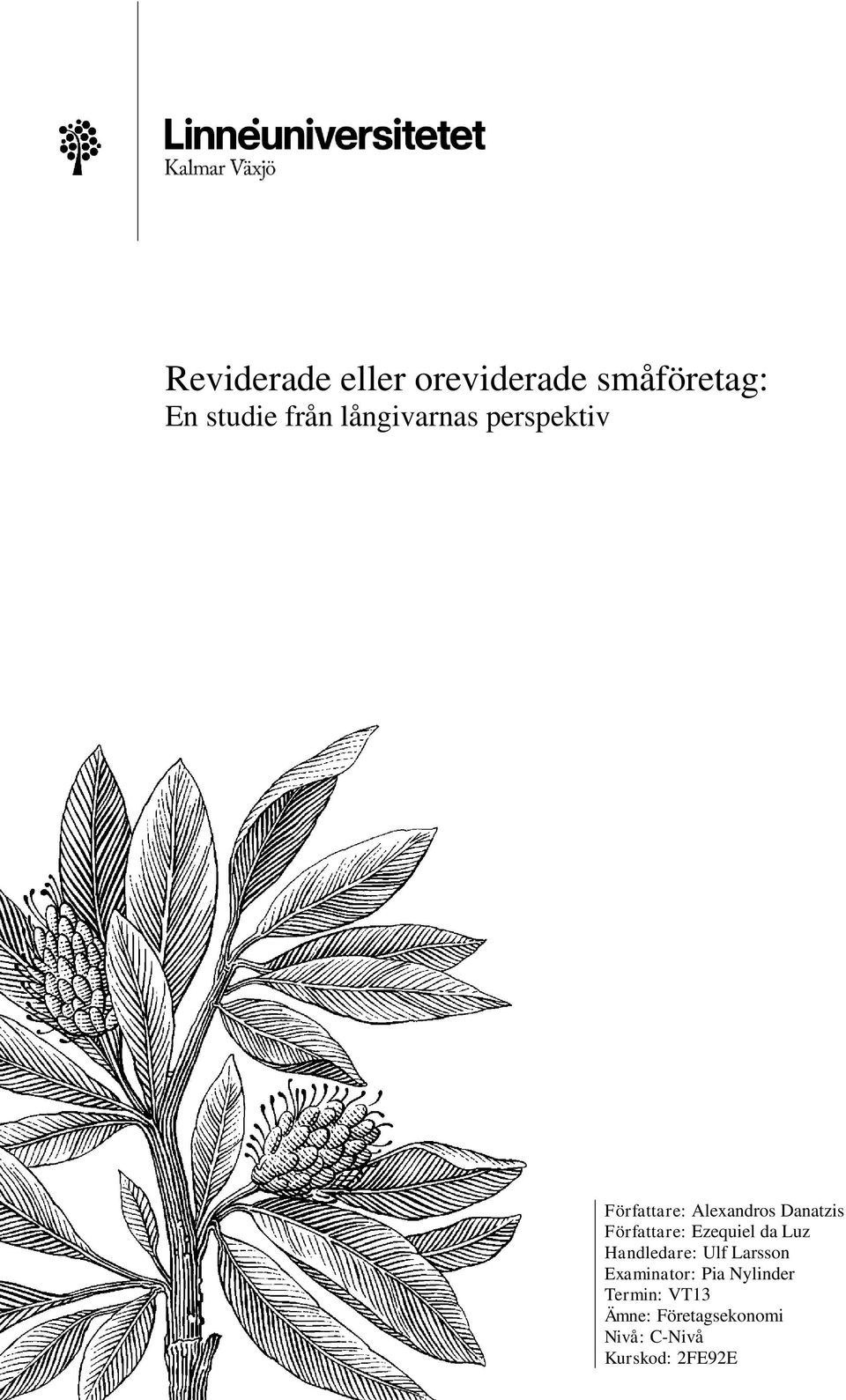 Författare: Ezequiel da Luz Handledare: Ulf Larsson