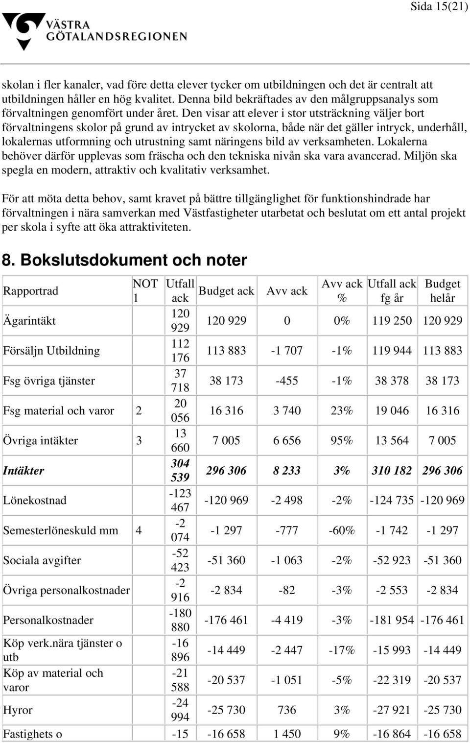 Den visar att elever i stor utsträckning väljer bort förvaltningens skolor på grund av intrycket av skolorna, både när det gäller intryck, underhåll, lokalernas utformning och utrustning samt