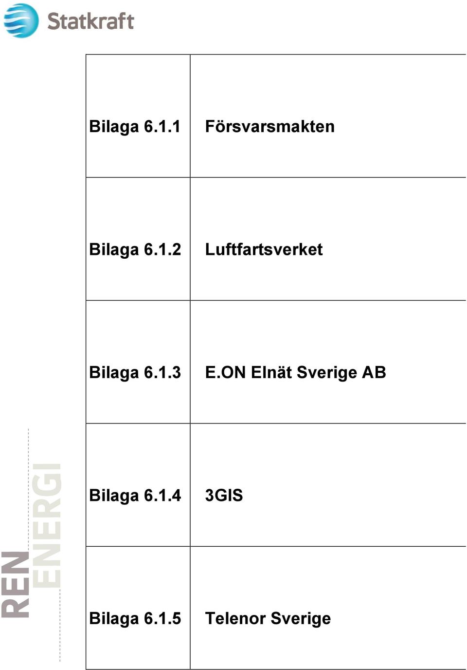 3 E.ON Elnät Sverige AB 4 3GIS 5