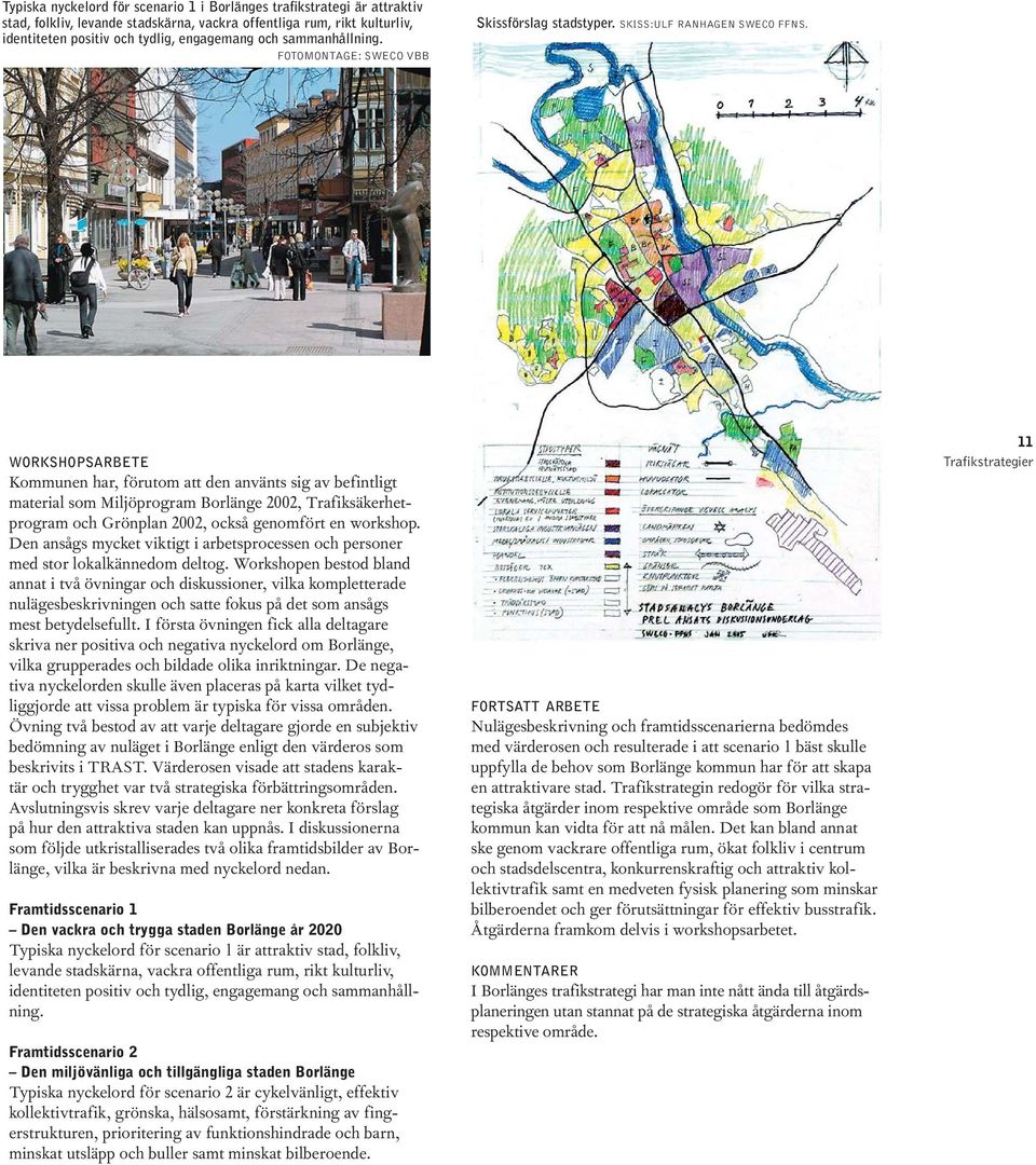 WORKSHOPSARBETE Kommunen har, förutom att den använts sig av befintligt material som Miljöprogram Borlänge 2002, Trafiksäkerhetprogram och Grönplan 2002, också genomfört en workshop.