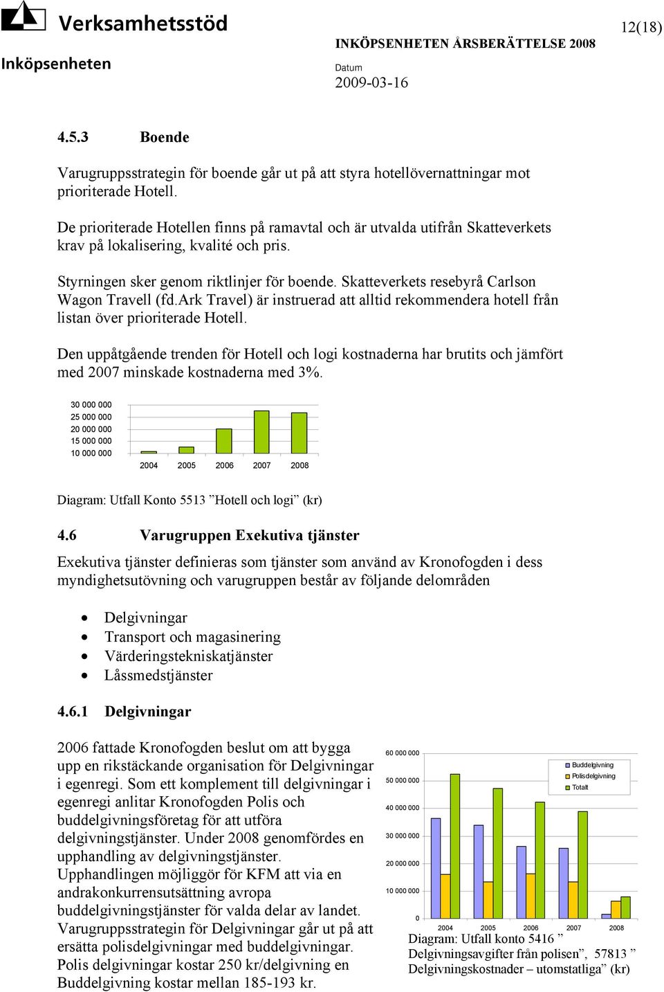 Skatteverkets resebyrå Carlson Wagon Travell (fd.ark Travel) är instruerad att alltid rekommendera hotell från listan över prioriterade Hotell.