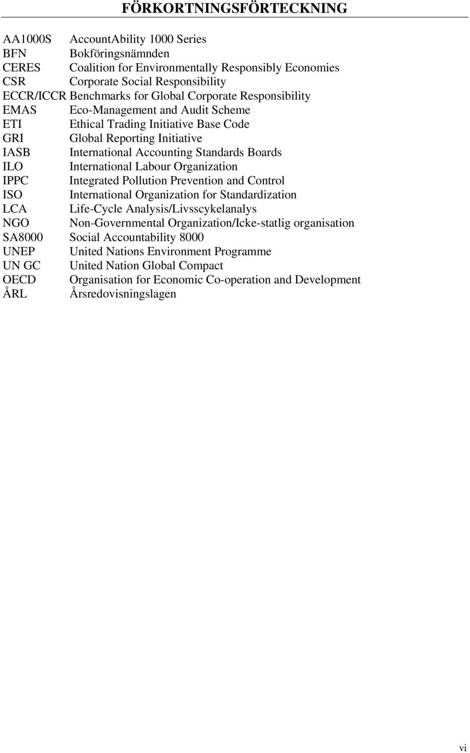 International Labour Organization IPPC Integrated Pollution Prevention and Control ISO International Organization for Standardization LCA Life-Cycle Analysis/Livsscykelanalys NGO Non-Governmental