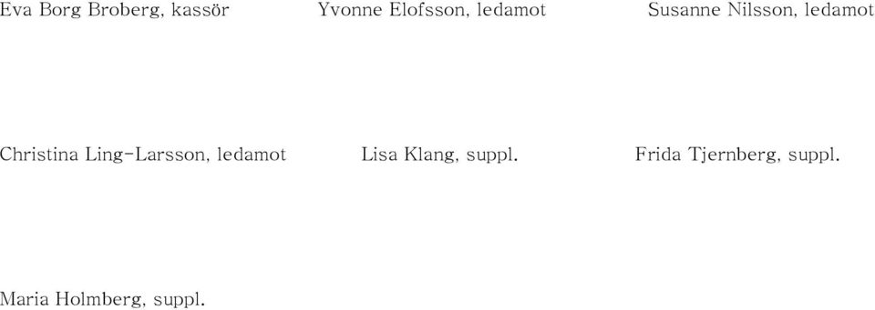 Ling-Larsson, ledamot Lisa Klang, suppl.