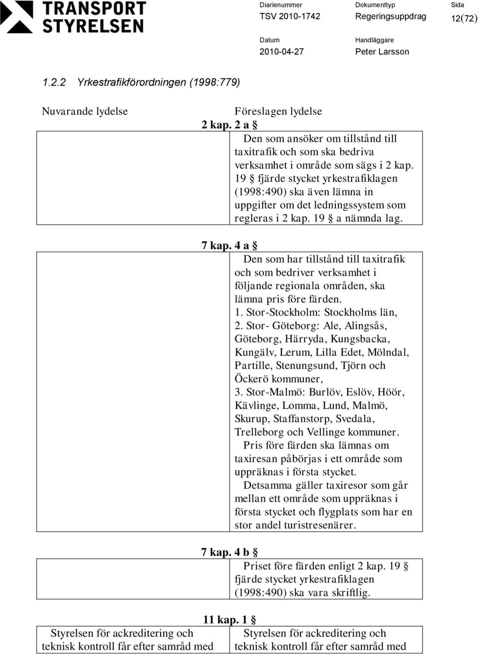 19 fjärde stycket yrkestrafiklagen (1998:490) ska även lämna in uppgifter om det ledningssystem som regleras i 2 kap. 19 a nämnda lag.