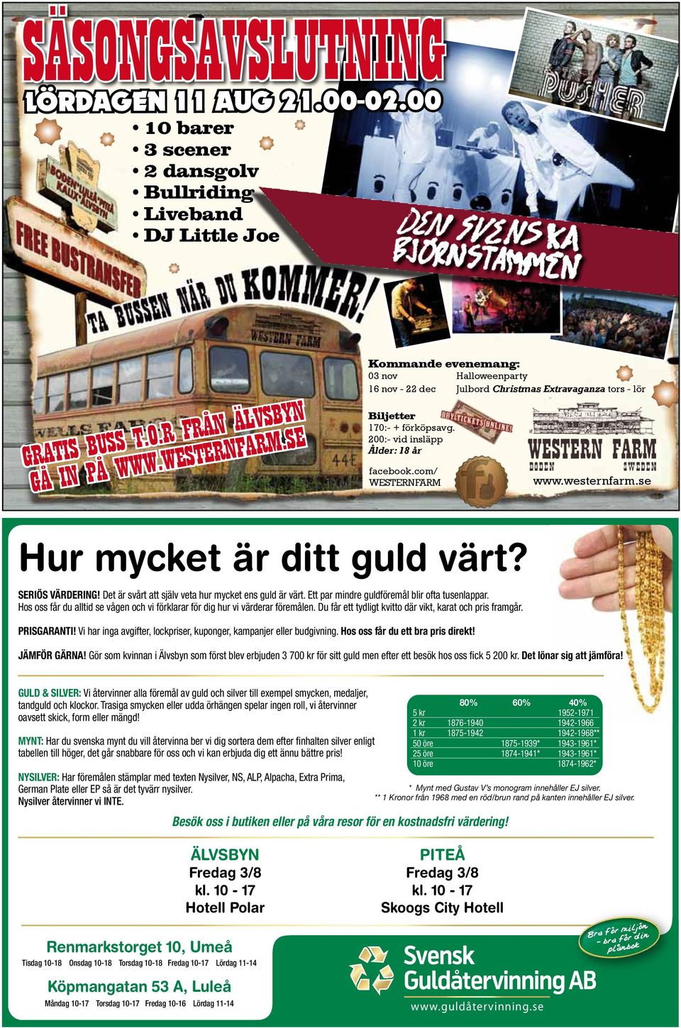 westernfarm.se Hur mycket är ditt guld värt? SERIÖS VÄRDERING! Det är svårt att själv veta hur mycket ens guld är värt. Ett par mindre guldföremål blir ofta tusenlappar.