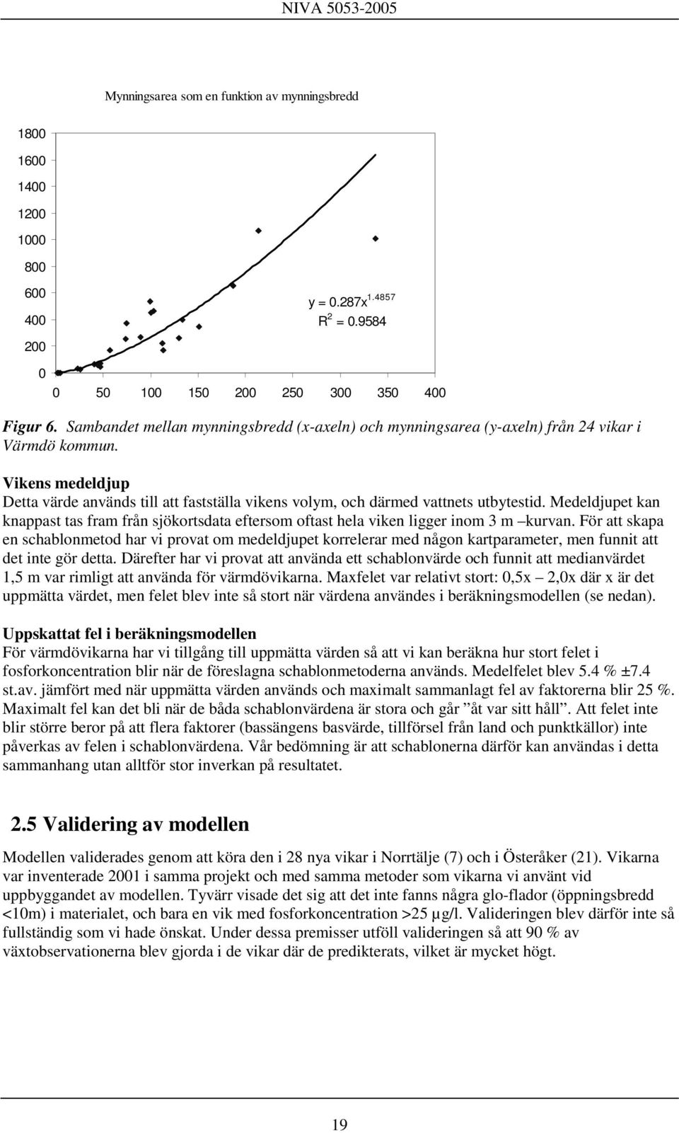 Vikens medeldjup Detta värde används till att fastställa vikens volym, och därmed vattnets utbytestid.