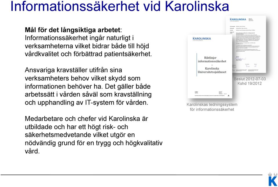 Det gäller både arbetssätt i vården såväl som kravställning och upphandling av IT-system för vården.