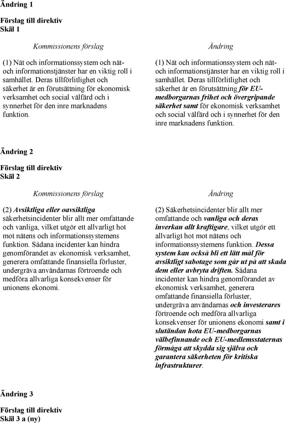 (1) Nät och informationssystem och nätoch informationstjänster har en viktig roll i samhället.