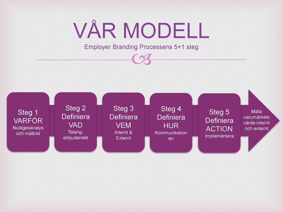 3 Definiera VEM Internt & Externt Steg 4 Definiera HUR Kommunikation