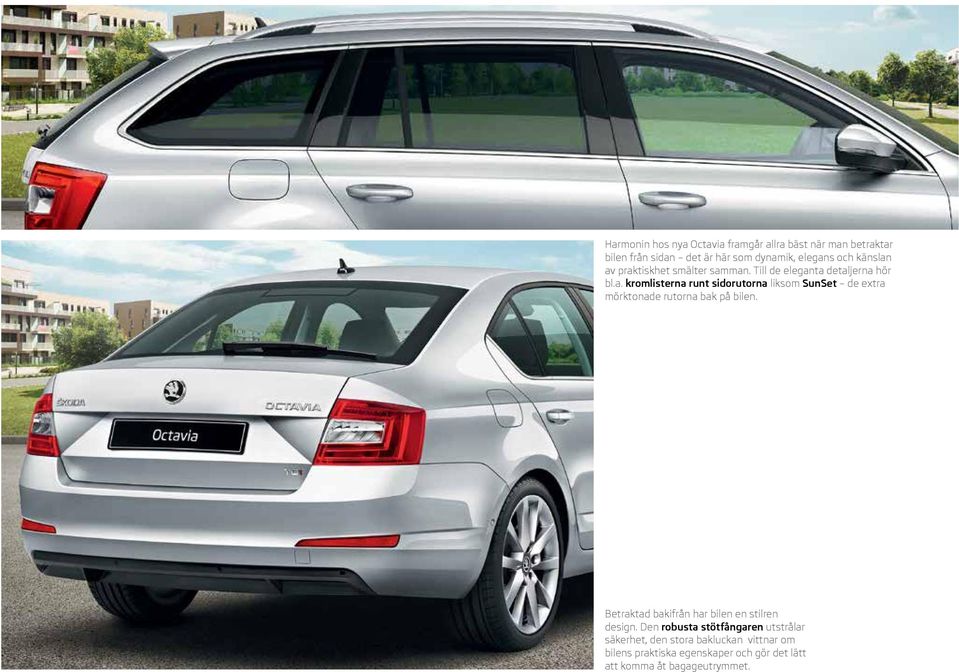 Betraktad bakifrån har bilen en stilren design.