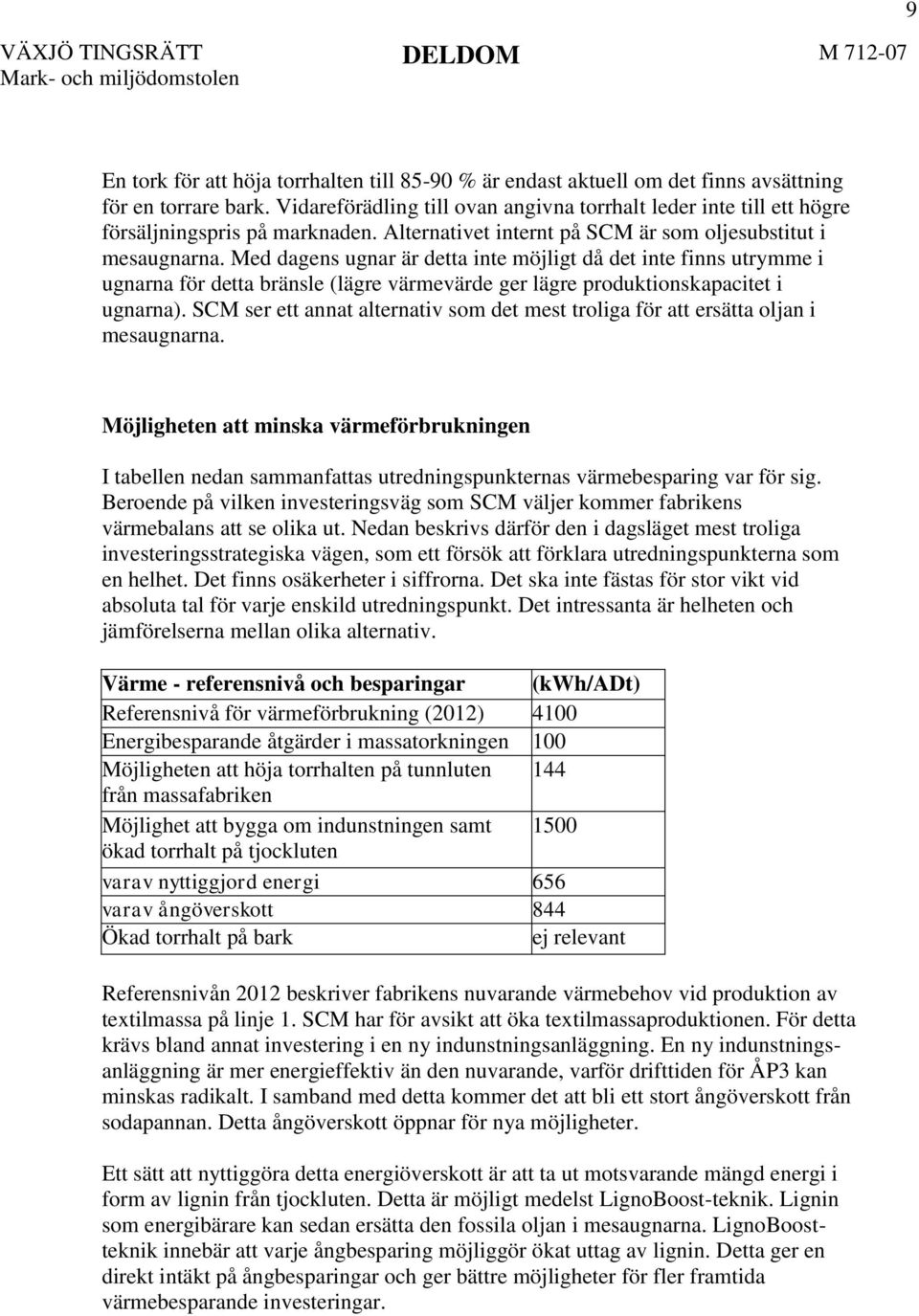Med dagens ugnar är detta inte möjligt då det inte finns utrymme i ugnarna för detta bränsle (lägre värmevärde ger lägre produktionskapacitet i ugnarna).