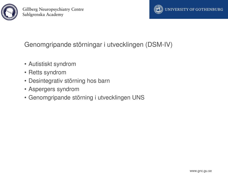 Desintegrativ störning hos barn Aspergers