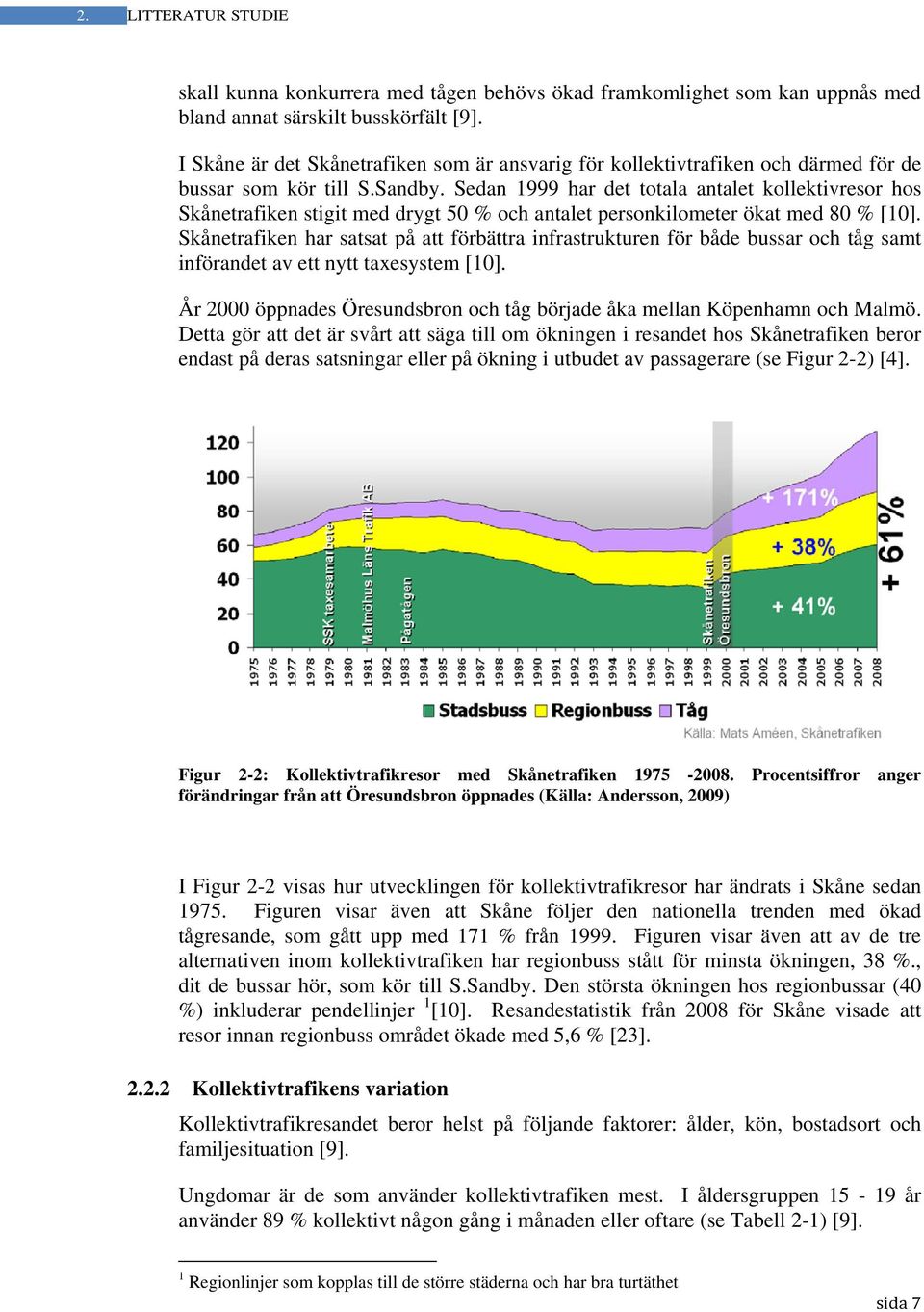 Sedan 1999 har det totala antalet kollektivresor hos Skånetrafiken stigit med drygt 50 % och antalet personkilometer ökat med 80 % [10].