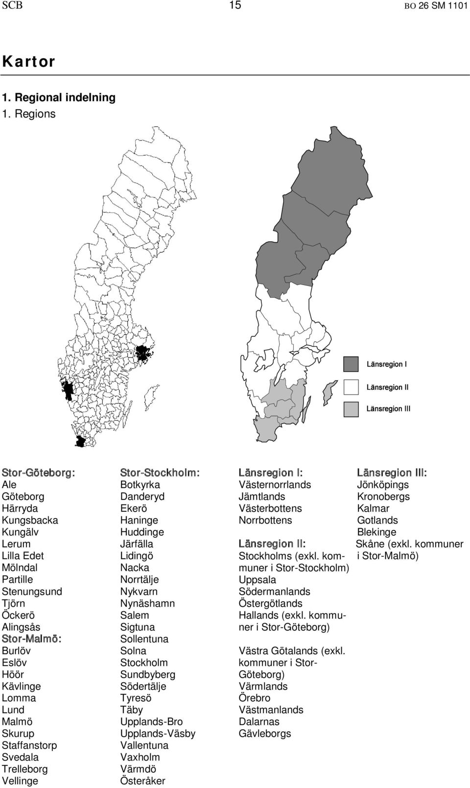 Haninge Norrbottens Gotlands Kungälv Huddinge Blekinge Lerum Järfälla Länsregion II: Skåne (exkl. kommuner Lilla Edet Lidingö Stockholms (exkl.