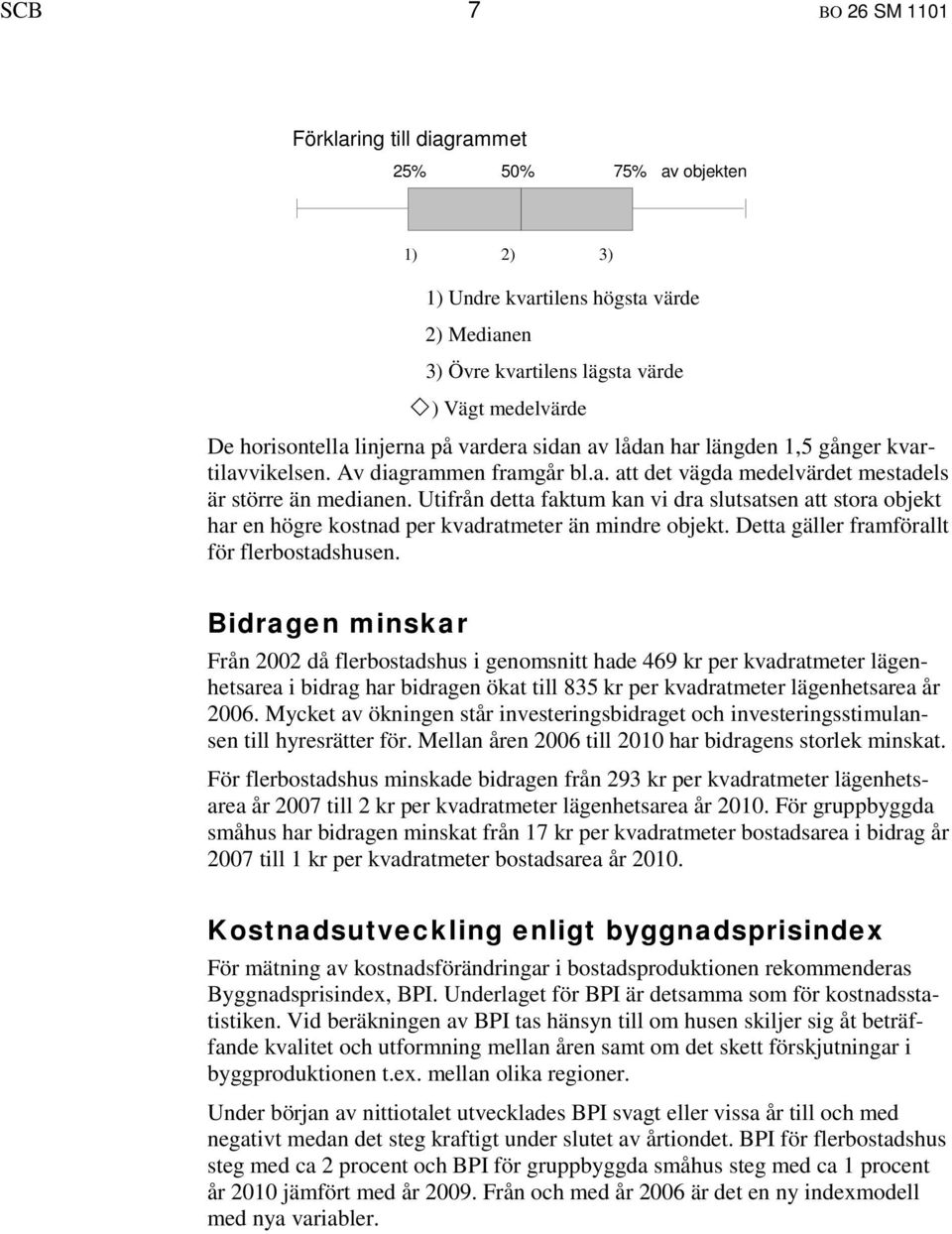 Utifrån detta faktum kan vi dra slutsatsen att stora objekt har en högre kostnad per kvadratmeter än mindre objekt. Detta gäller framförallt för flerbostadshusen.