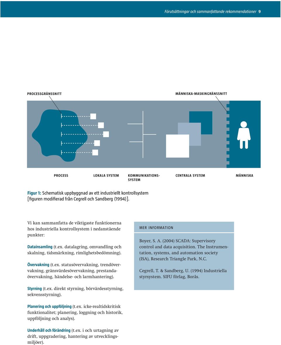 Övervakning vakning, gränsvärdesövervakning, prestandaövervakning, händelse- och larmhantering). MER INFORMATION Boyer, S. A. (2004) SCADA: Supervisory control and data acquisition.