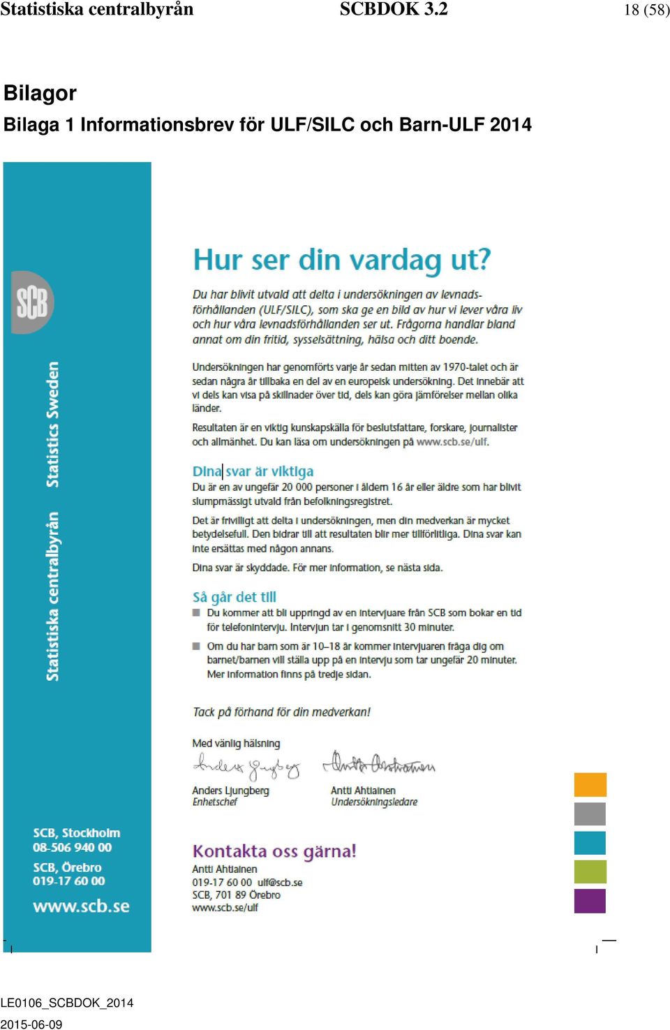 Informationsbrev för ULF/SILC och