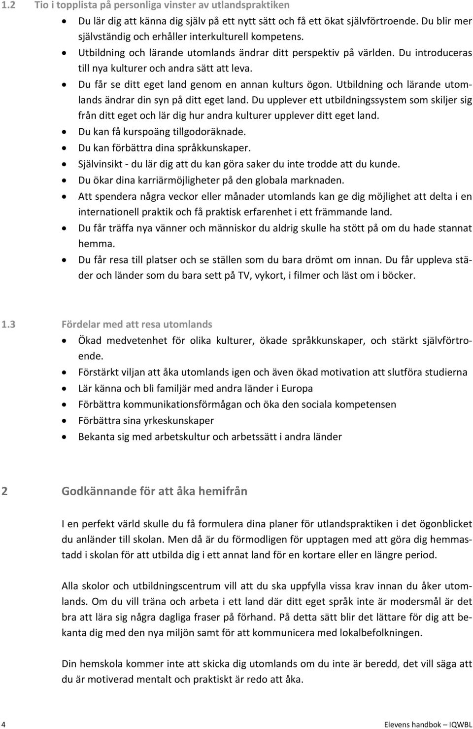 Du får se ditt eget land genom en annan kulturs ögon. Utbildning och lärande utomlands ändrar din syn på ditt eget land.