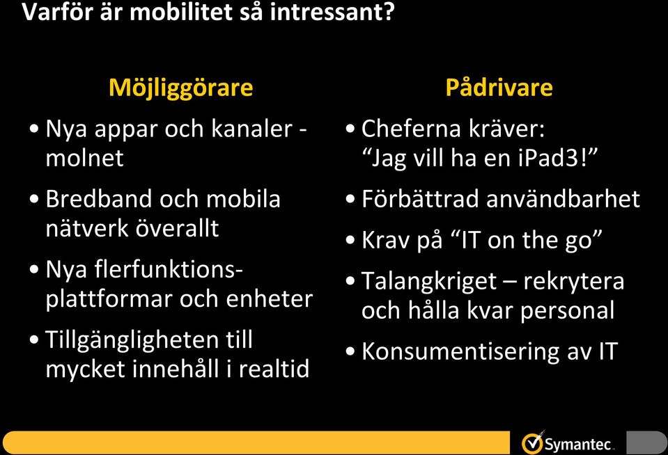 flerfunktionsplattformar och enheter Tillgängligheten till mycket innehåll i realtid