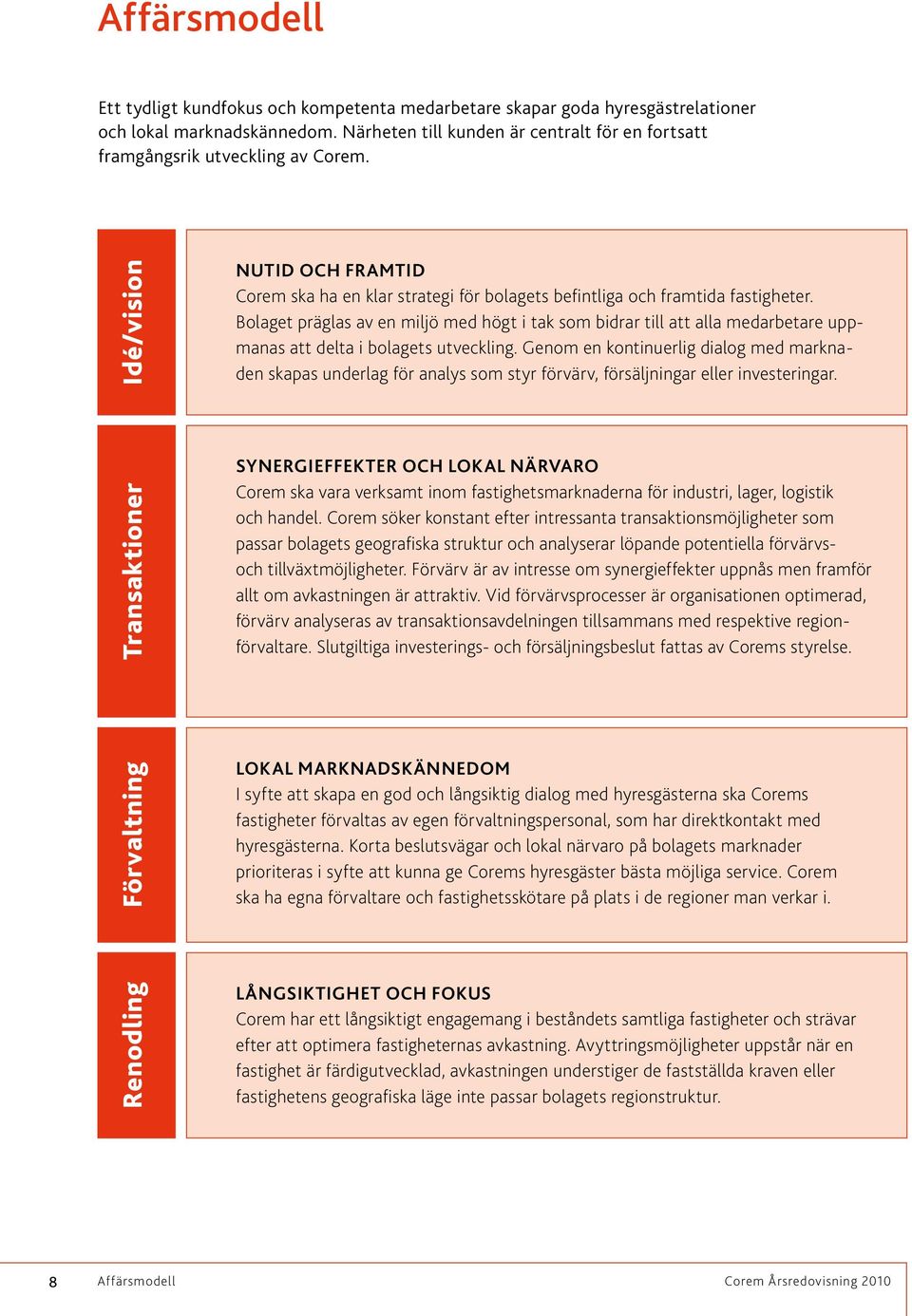 Bolaget präglas av en miljö med högt i tak som bidrar till att alla medarbetare uppmanas att delta i bolagets utveckling.