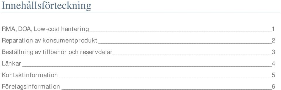 Beställning av tillbehör och reservdelar 3