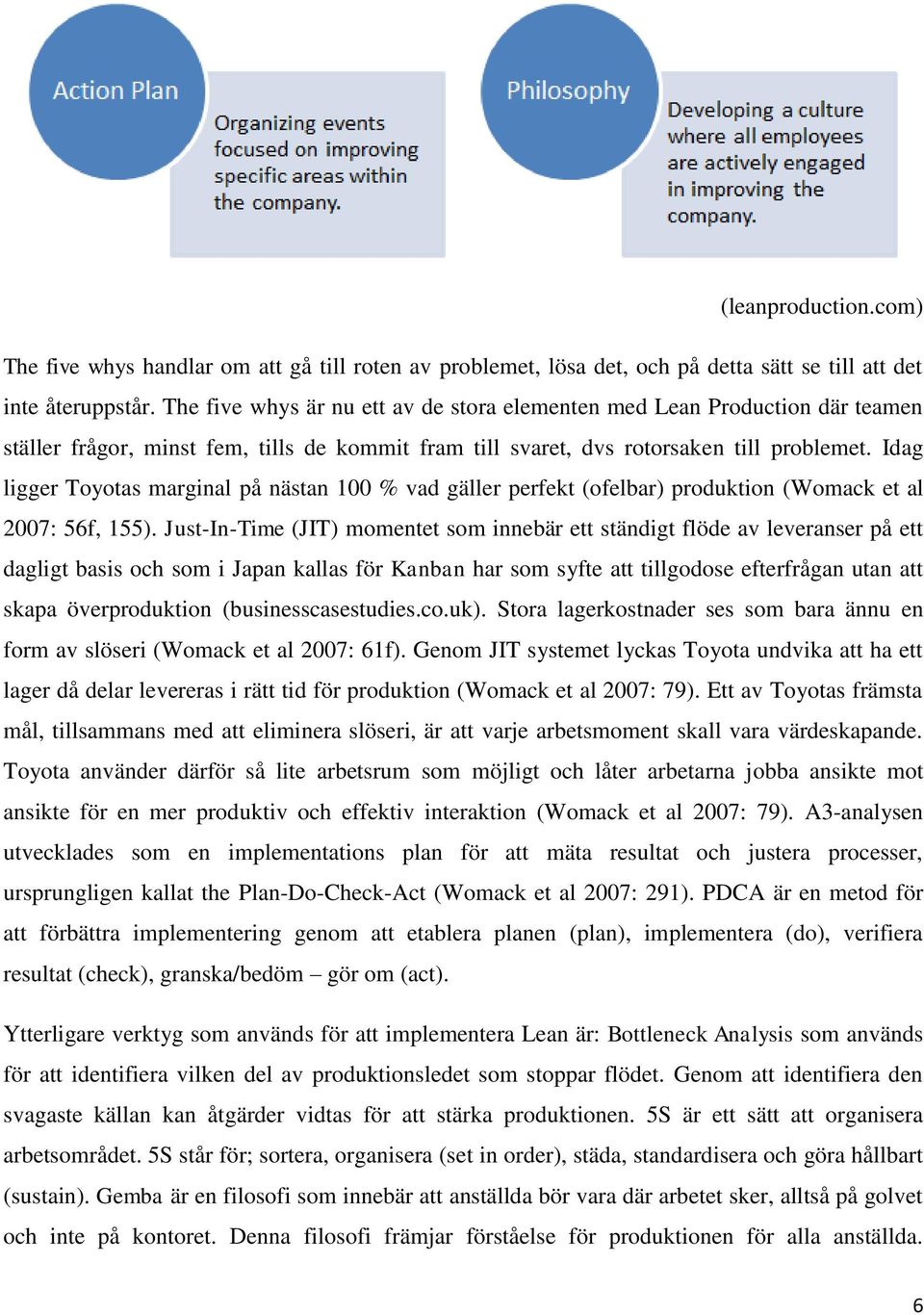 Idag ligger Toyotas marginal på nästan 100 % vad gäller perfekt (ofelbar) produktion (Womack et al 2007: 56f, 155).